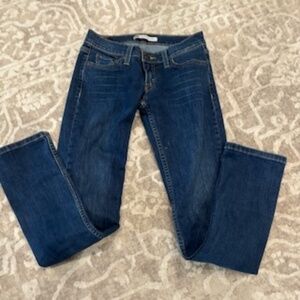 Levi's Too Superlow 524, dark wash straight, sz 1M